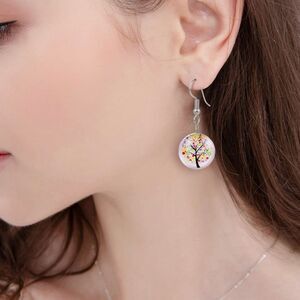 ✨BOGO Multicolored Tree Of Life Ball Dangle Earrings